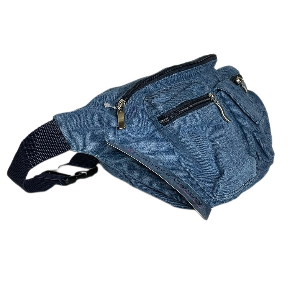 NWT Pineapple Country Denim Adjustable Belt Bag